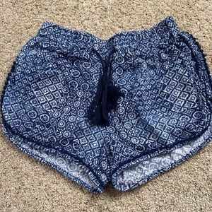 Blue print shorts